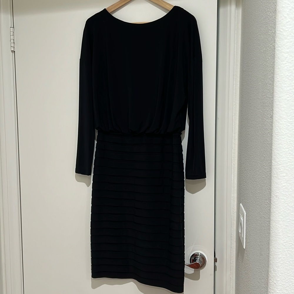 Adrianna Papell black dress. Size 10. Worn once.